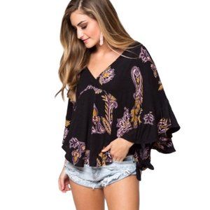 FREE PEOPLE Maui Wowie Floral Printed Top - Size Large